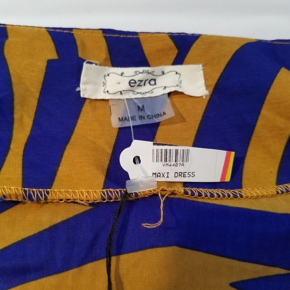 Ezra Boutique Dress maxi Tiger‎ Stripe Size Small - Picture 3 of 5